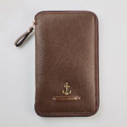 Zippered Travel Case - Brown