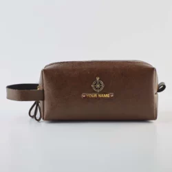 Double Zip Pouch - Brown